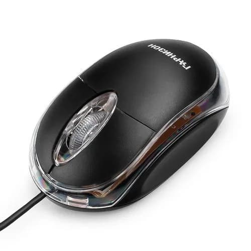 Мышь Гарнизон GM-100, 1000dpi, чип-Х, 2 кн. + колесо-кнопка, черная, USB — фото 3