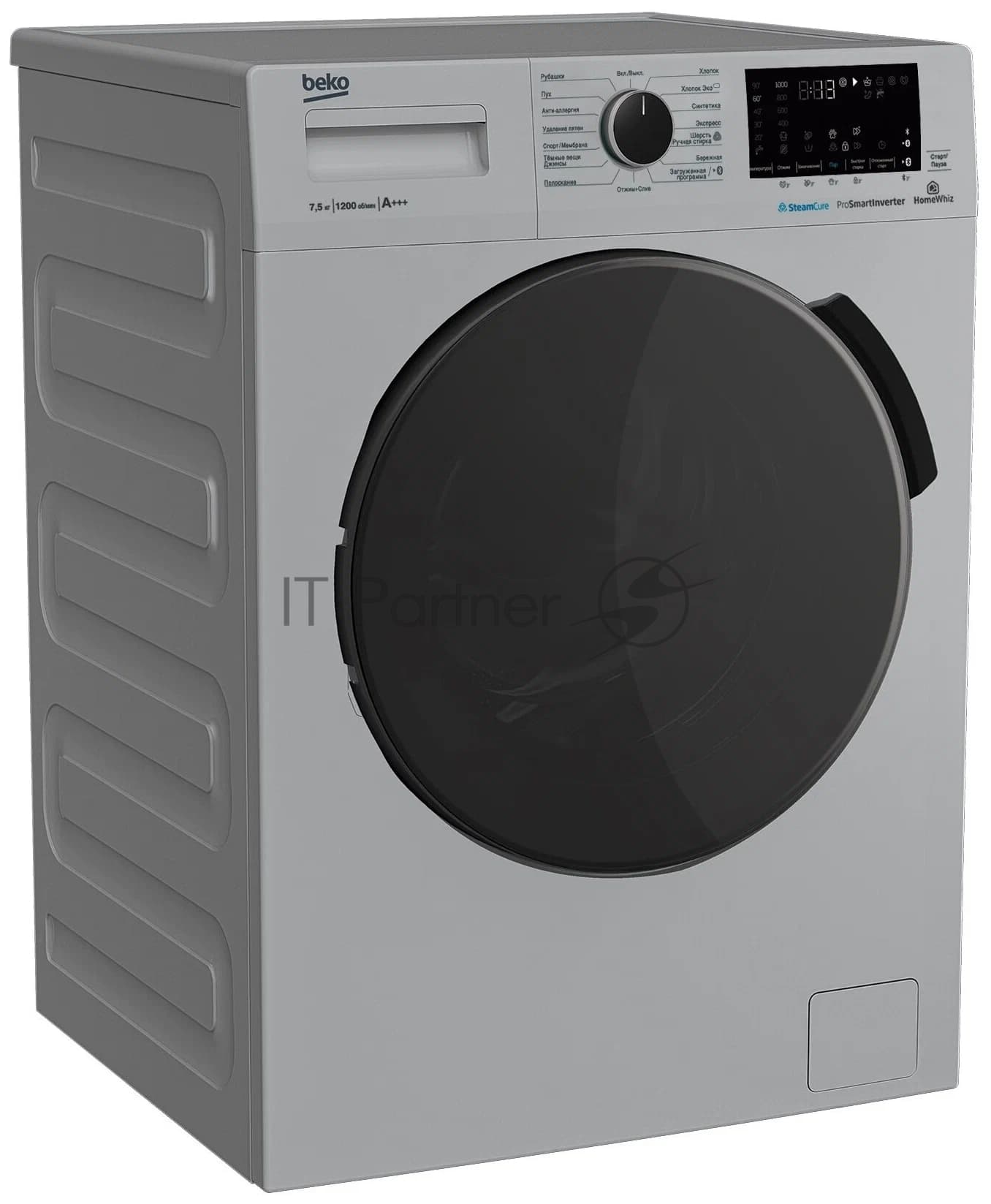 BEKO Beko Стиральная машина Beko WSPE7H616S cеребристый, загрузка фронтальная 7