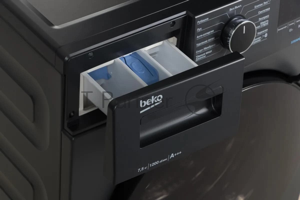 BEKO Beko Стиральная машина Beko WSPE7H616A темно-серый, загрузка фронтальная 7
