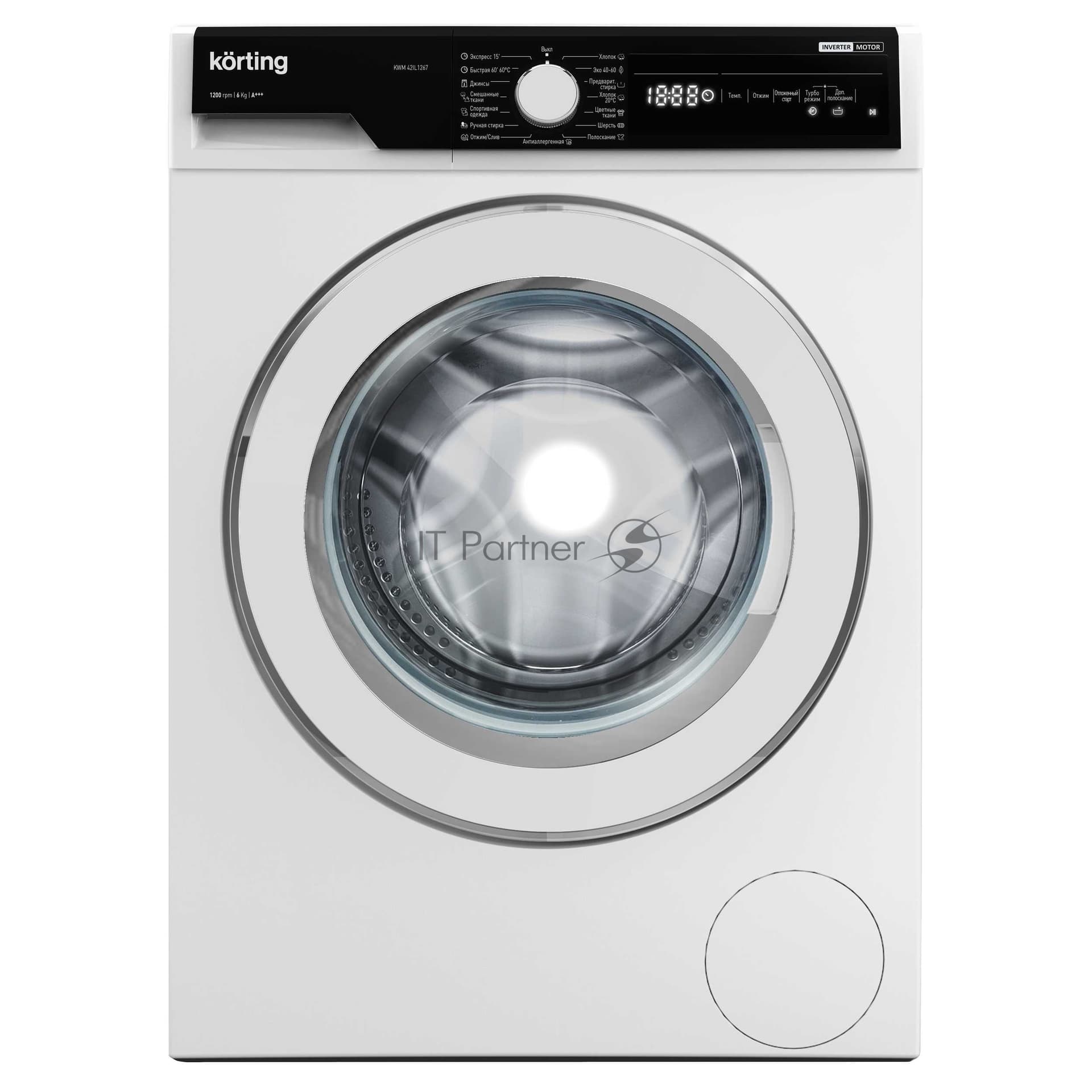 Korting Стиральная машина Korting KWM 42IL1267 белый, загрузка фронтальная 6 кг, 1200 об/мин