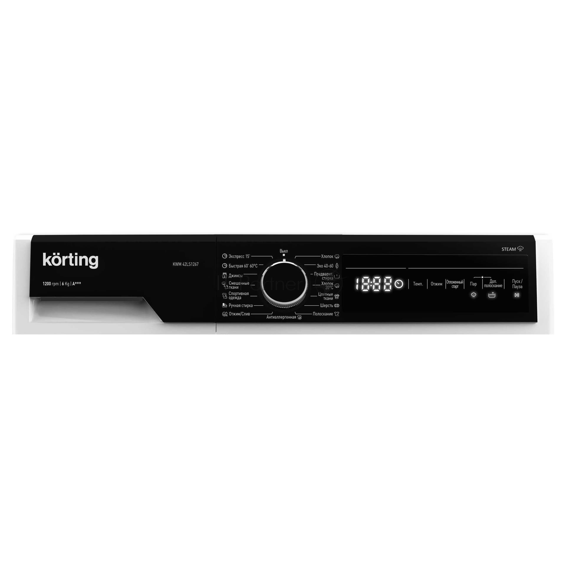 Korting Стиральная машина Korting KWM 42LS1267 белая, загрузка фронтальная 6кг, 1200 об/мин
