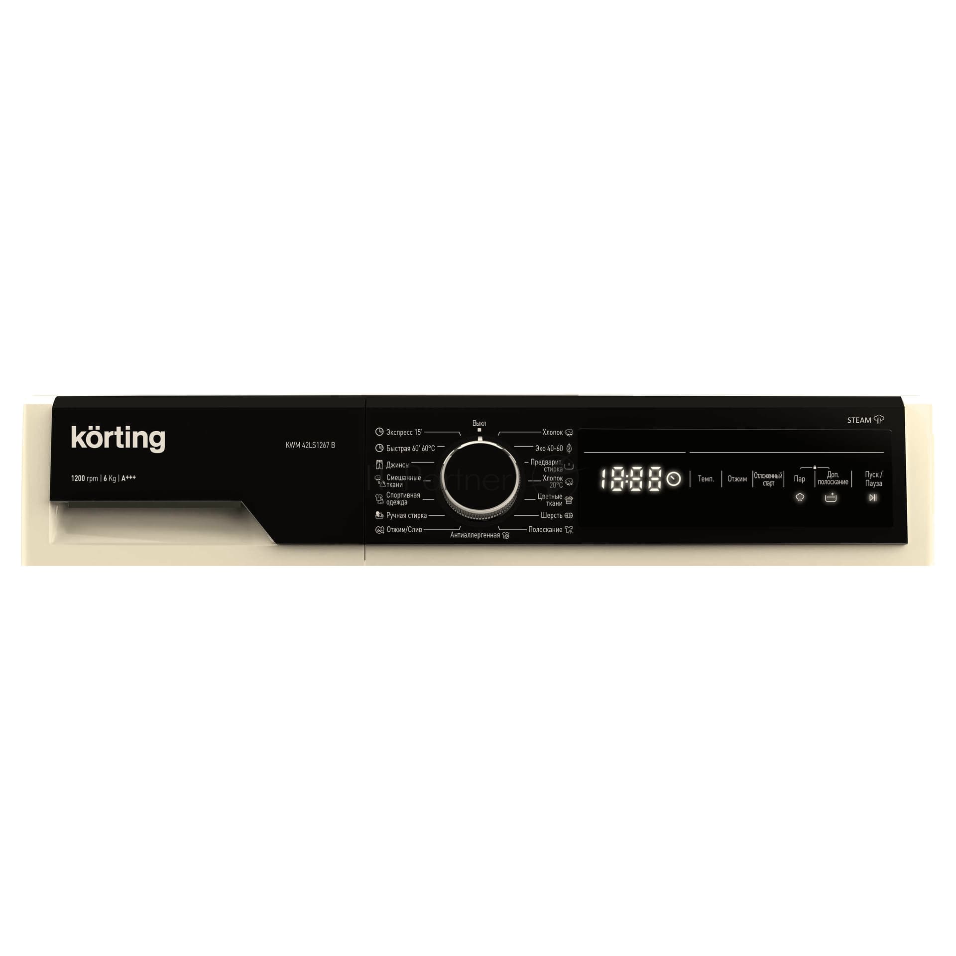Korting Стиральная машина Korting KWM 42LS1267 B бежевый, загрузка фронтальная 6 кг, 1200 об/мин