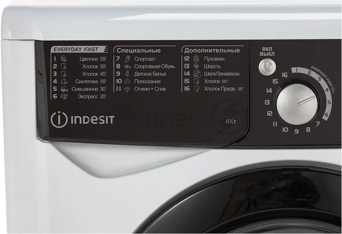 Indesit Стиральная машина Indesit MyTime EWUD 4105 BK CIS белый, загрузка фронтальная 4 кг, 1000 об/мин