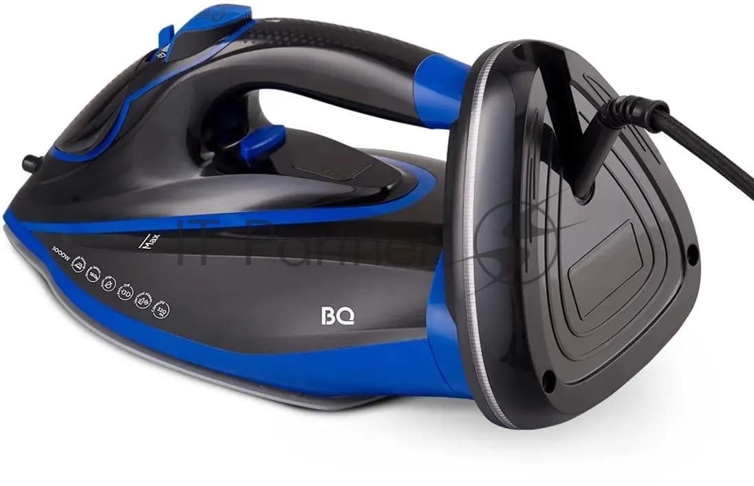 BQ Утюг BQ SIC1003 черный/синий, 3000 Вт, 45 г/мин, 200 г/мин, 320 мл