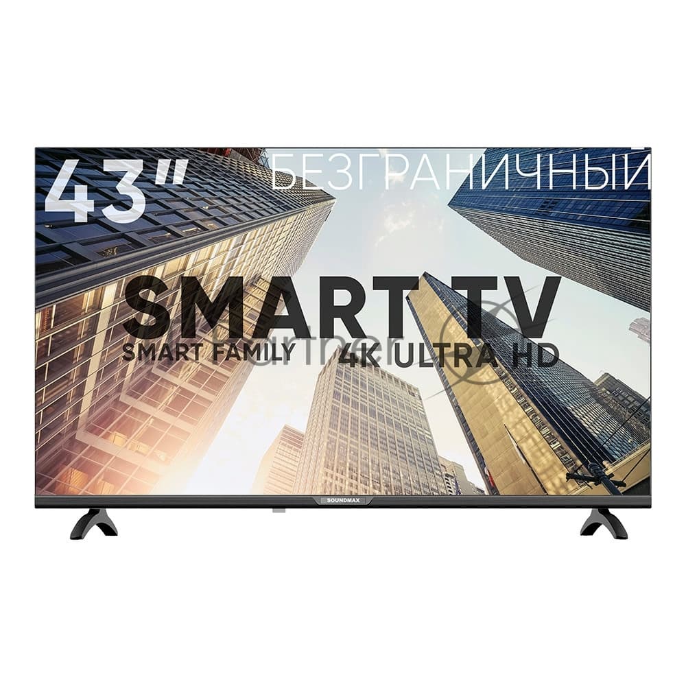 SoundMax Телевизор Soundmax 43" SM-LED43M01SU\H черный DLED FHD 60Hz Android