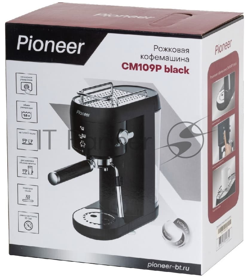 PIONEER Pioneer Кофеварка рожковая Pioneer CM109P black черный, исп