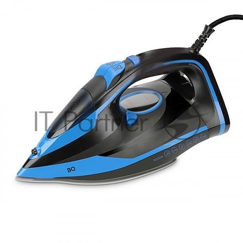 BQ Утюг BQ SI1005 черный/синий, 3000 Вт, 60 г/мин, 200 г/мин, 350 мл
