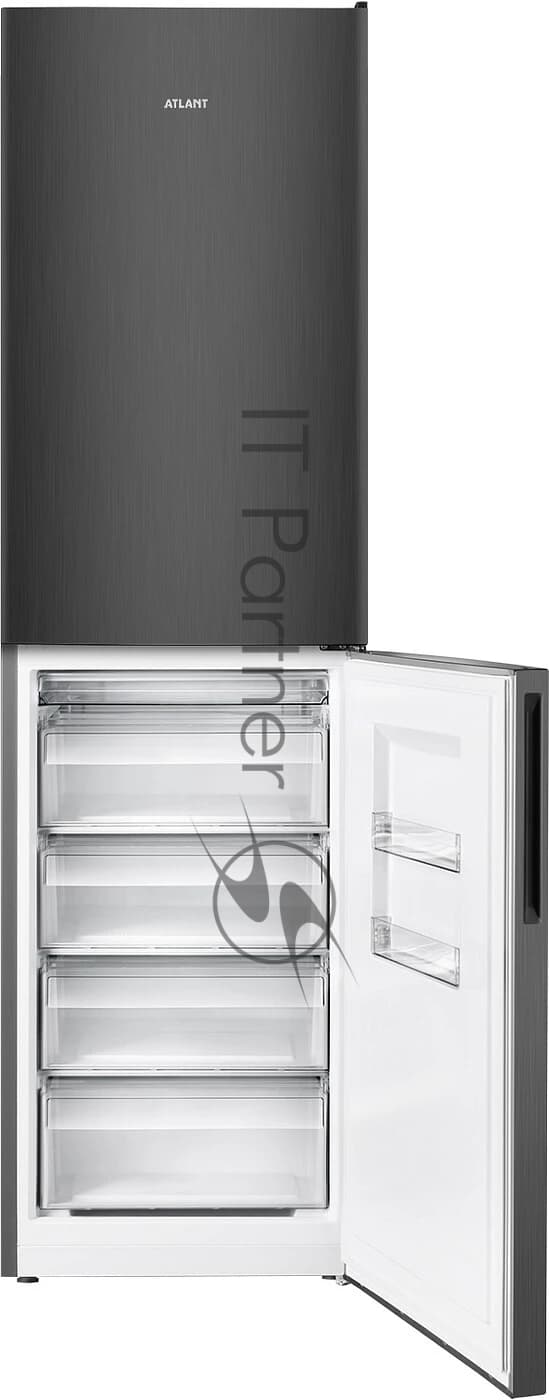 Atlant Холодильник Atlant ХМ-4625-151 черный металлик двухкамерный 205/159л морозилка снизу