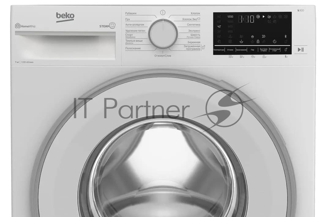 Beko Стиральная машина Beko B3WFR572WW белый, загрузка фронтальная 7 кг, 1200 об/мин