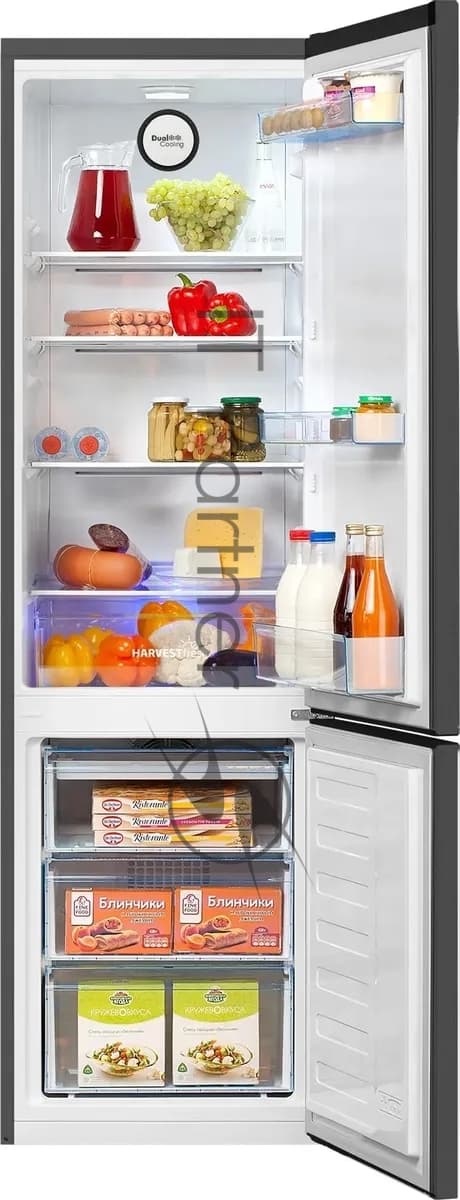 Beko Холодильник Beko B3R0CNK312HG серый двухкамерный 200/76л морозилка снизу, No Frost