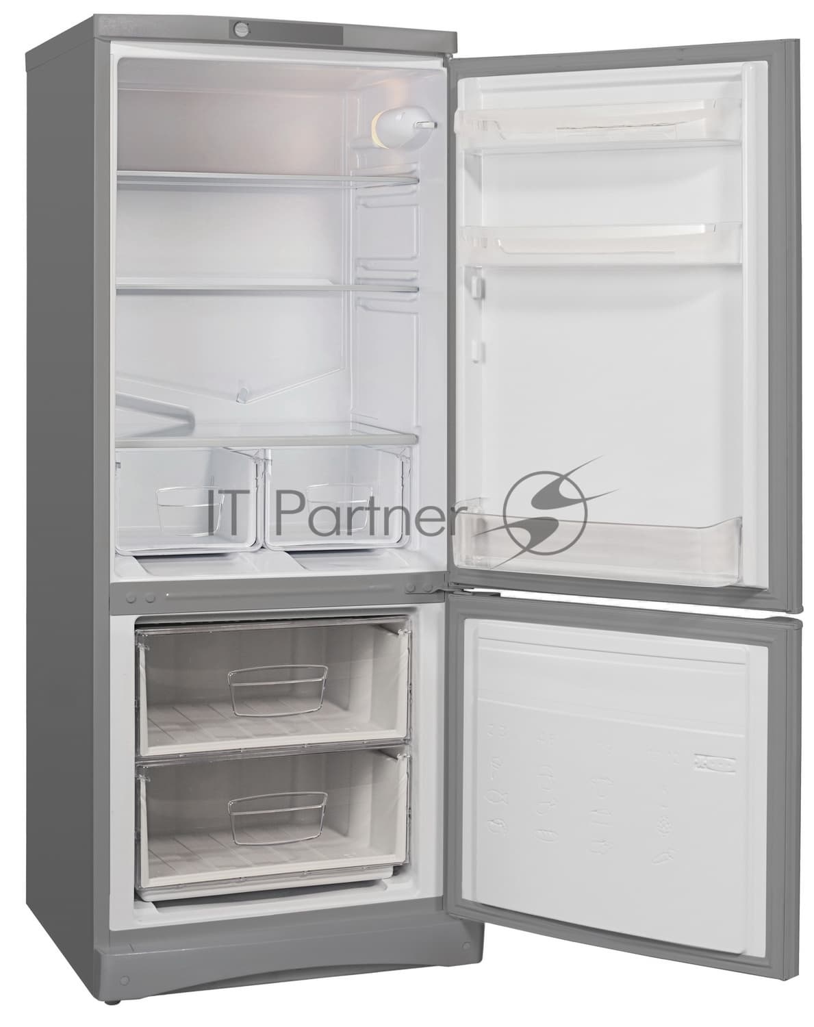 Indesit Холодильник Indesit ES 15 GA серебристый двухкамерный 189/54 л морозилка снизу