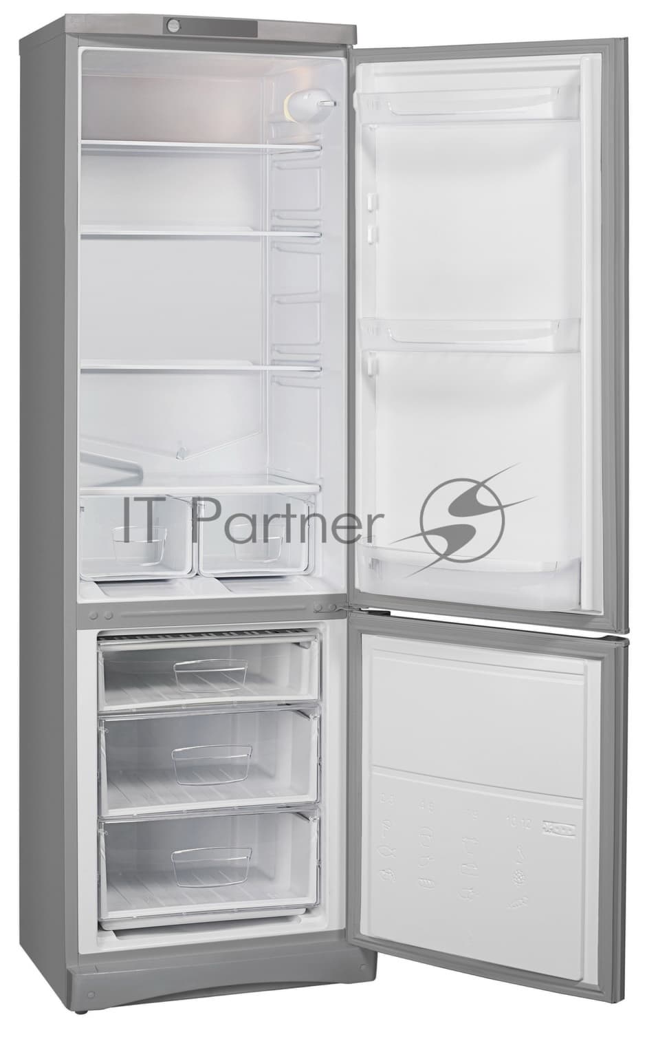 Indesit Холодильник Indesit ES 18 GA серебристый двухкамерный 233/85л морозилка снизу
