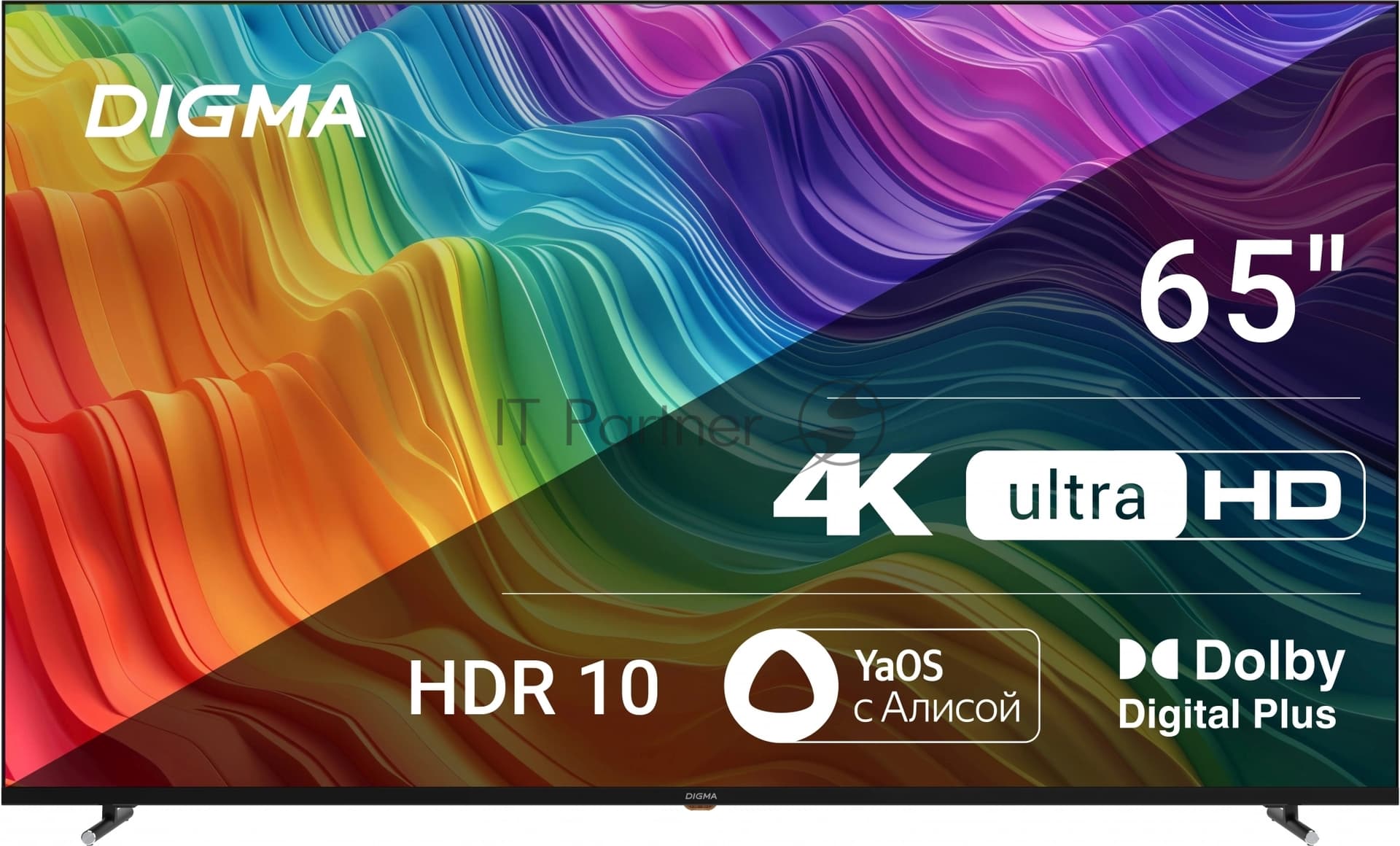 Digma Телевизор Digma 65" DM-LED65UBB33 черный LED UHD 60Hz Яндекс ТВ