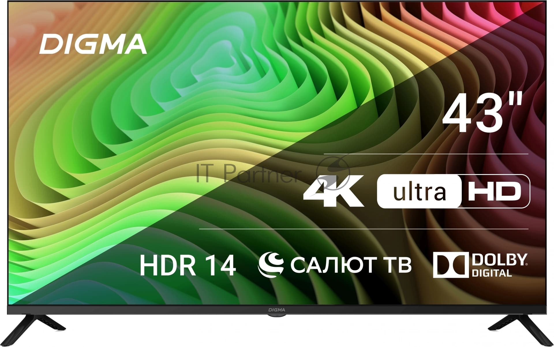 Digma Телевизор Digma 43" DM-LED43UBB40 черный LED UHD 60Hz Салют ТВ