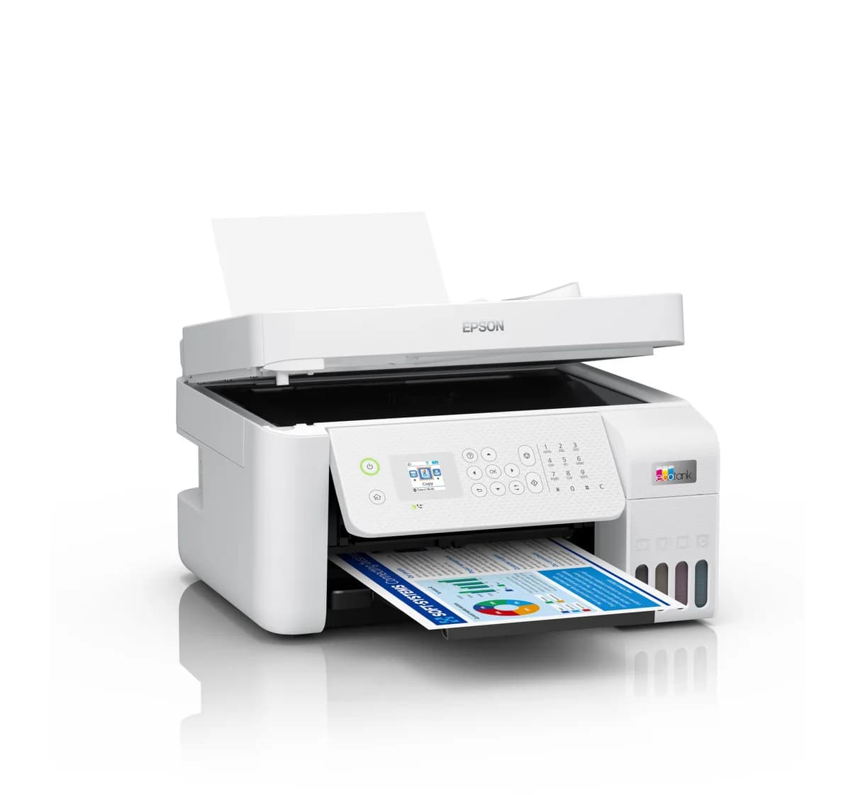 EPSON Epson МФУ струйное Epson EcoTank L5296 (C11CJ65411) белый, A4 — фото 2