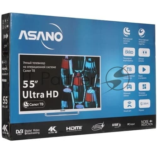 Asano Телевизор Asano 55" 55LU5011T белый LED UHD 60Hz Салют ТВ
