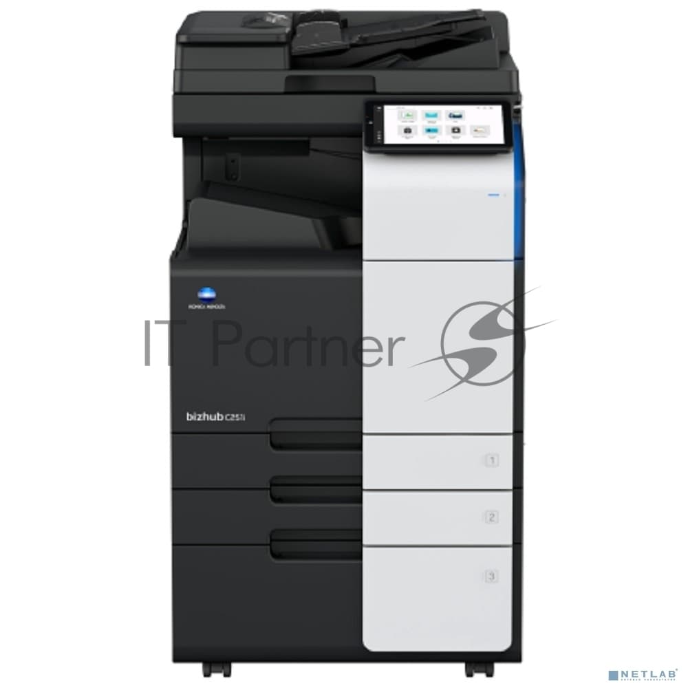 Konica Minolta МФУ лазерное Konica Minolta bizhub C251i (A3, 25 стр./мин, без крышки и ADF, без тумбы, без картриджей, без кабеля питания, запуск только инженером платно)