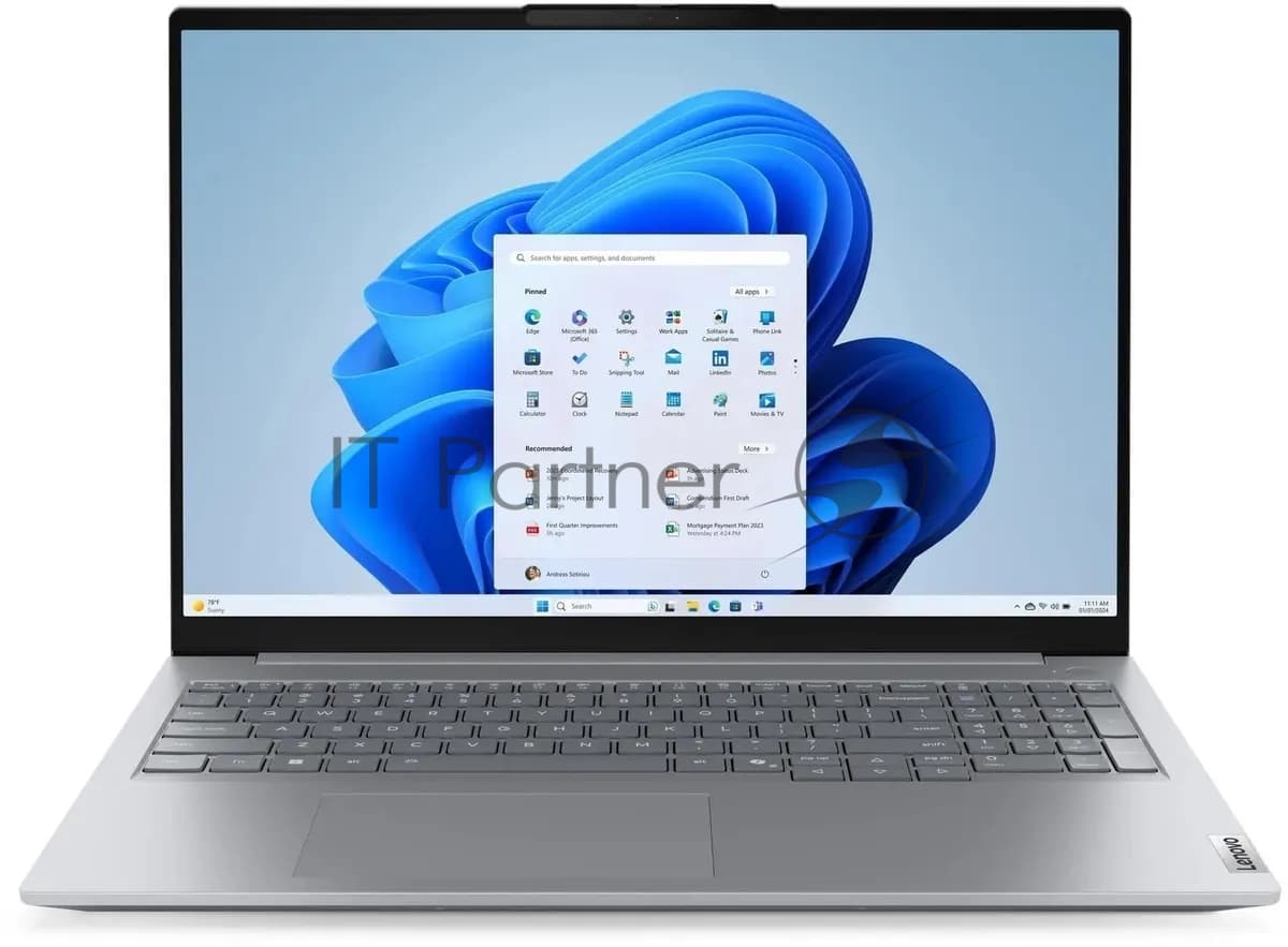 Lenovo Ноутбук Lenovo Thinkbook 16 G8 IAL Core Ultra 5 225U 16Gb SSD 512Gb Intel Graphics 16" IPS WUXGA (1920x1200) без ОС grey WiFi BT Cam Bag (21SK0027GQ)
