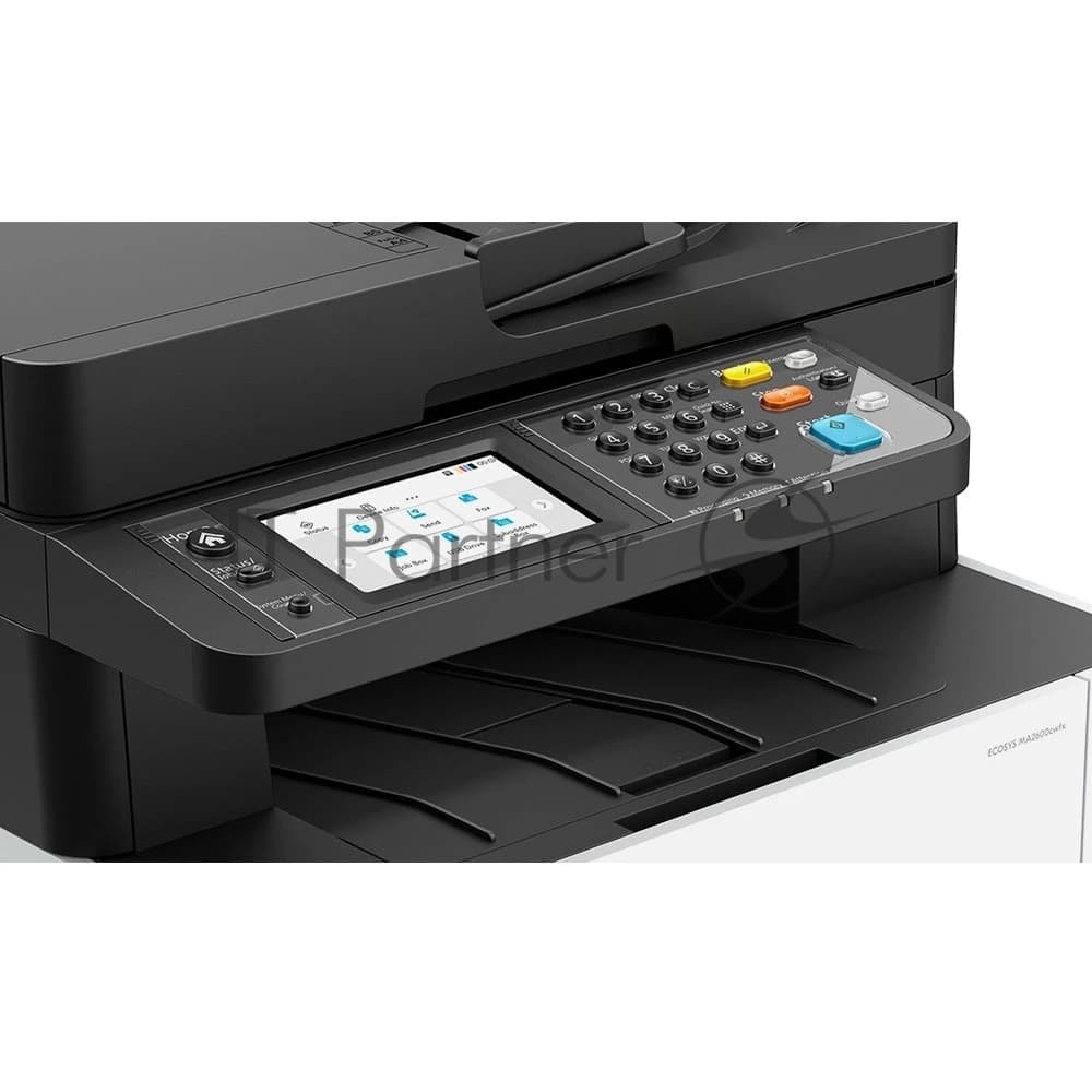 Kyocera МФУ лазерное Kyocera ECOSYS MA2600cwfx, (цветной, А4, принтер/сканер/копир/факс, 1200dpi, 26ppm, 1Gb, ADF50, Duplex, Lan, USB, WiFi) (110C0D3NL0/110C0D3NL1) (замена M5526cdw)