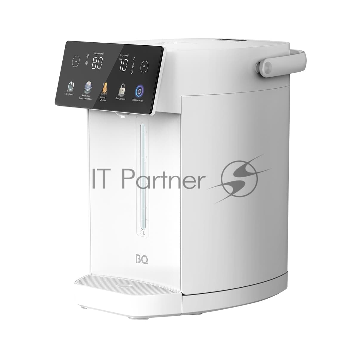 BQ Термопот BQ TP5001 White. Мощность 1600 Вт/Объем 5 л/Сенсорный LED-дисплей/Поддержание температуры/Функция дехлорирования/Регулировка темперы от 40 до 90 'C/