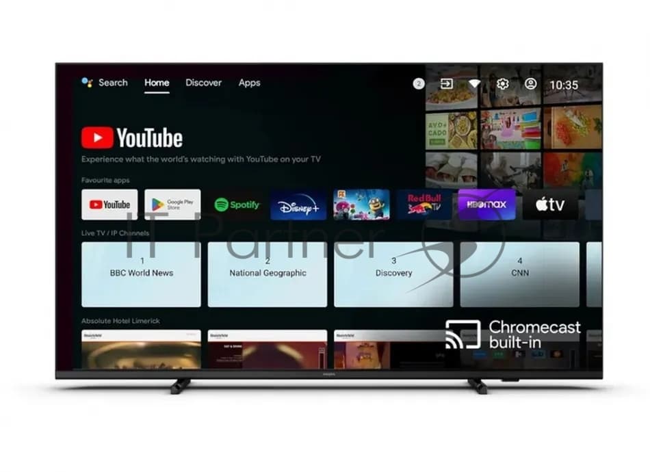 Philips Телевизор гостиничный Philips 50" 50HFL4518U/12 черный LED UHD 60Hz Smart TV Android TV 16GB