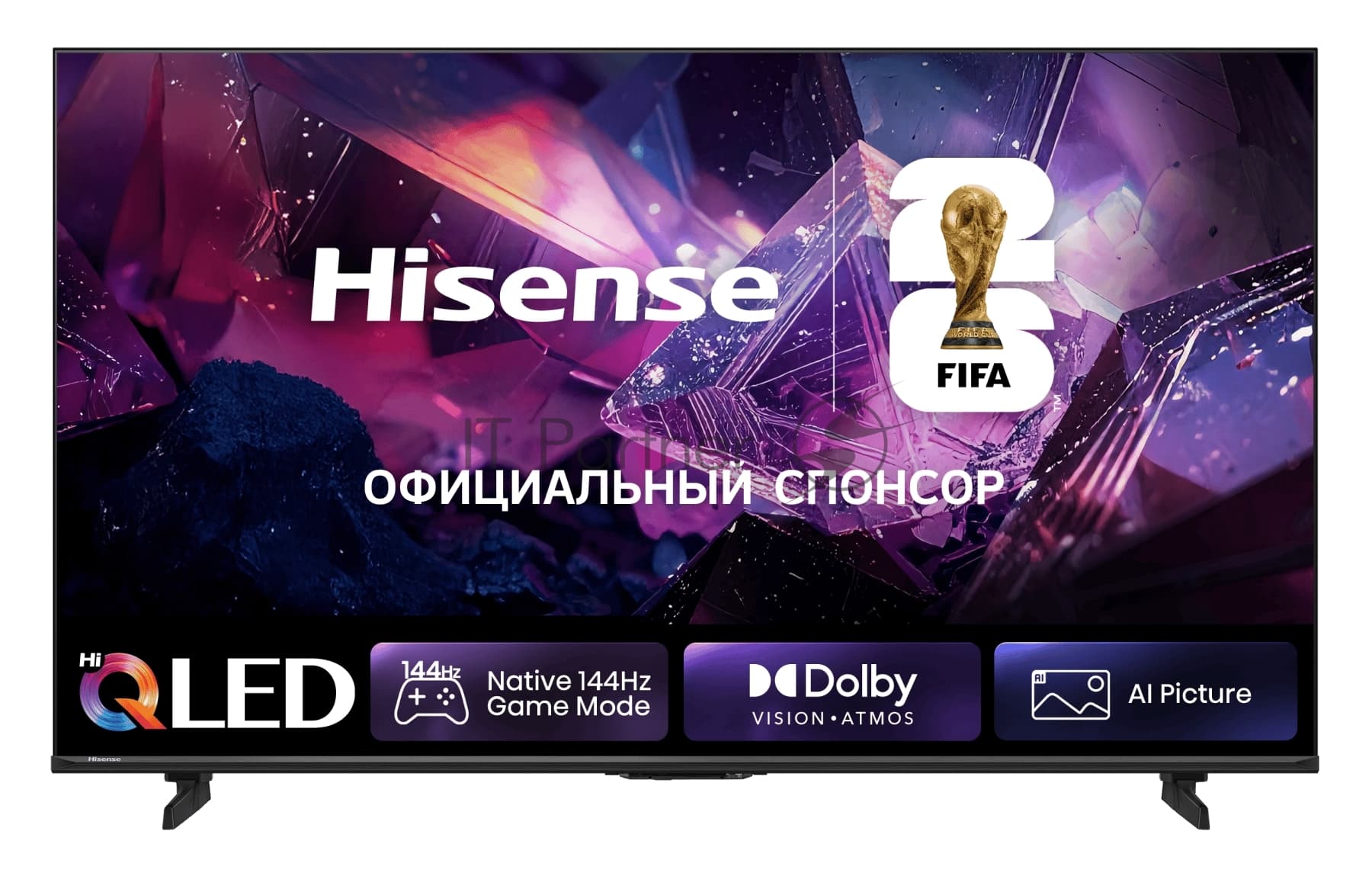 Hisense Телевизор Hisense 75" 75E7S PRO угольно-серый QLED 4K UHD 144Hz Smart TV 3GB/16GB