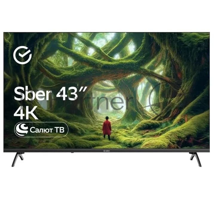 SBER Телевизор Sber 43" SDX-43U5500DBA черный LED 4K UHD 60Hz Smart TV Салют ТВ 2GB/8GB