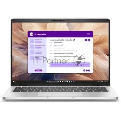 Dell Ноутбук DELL Pro 16 Plus/16"/IPS/Ultra 7 266V/16GB/1TB SSD/Intel Arc graphics/Linux/серебристый/1.9kg
