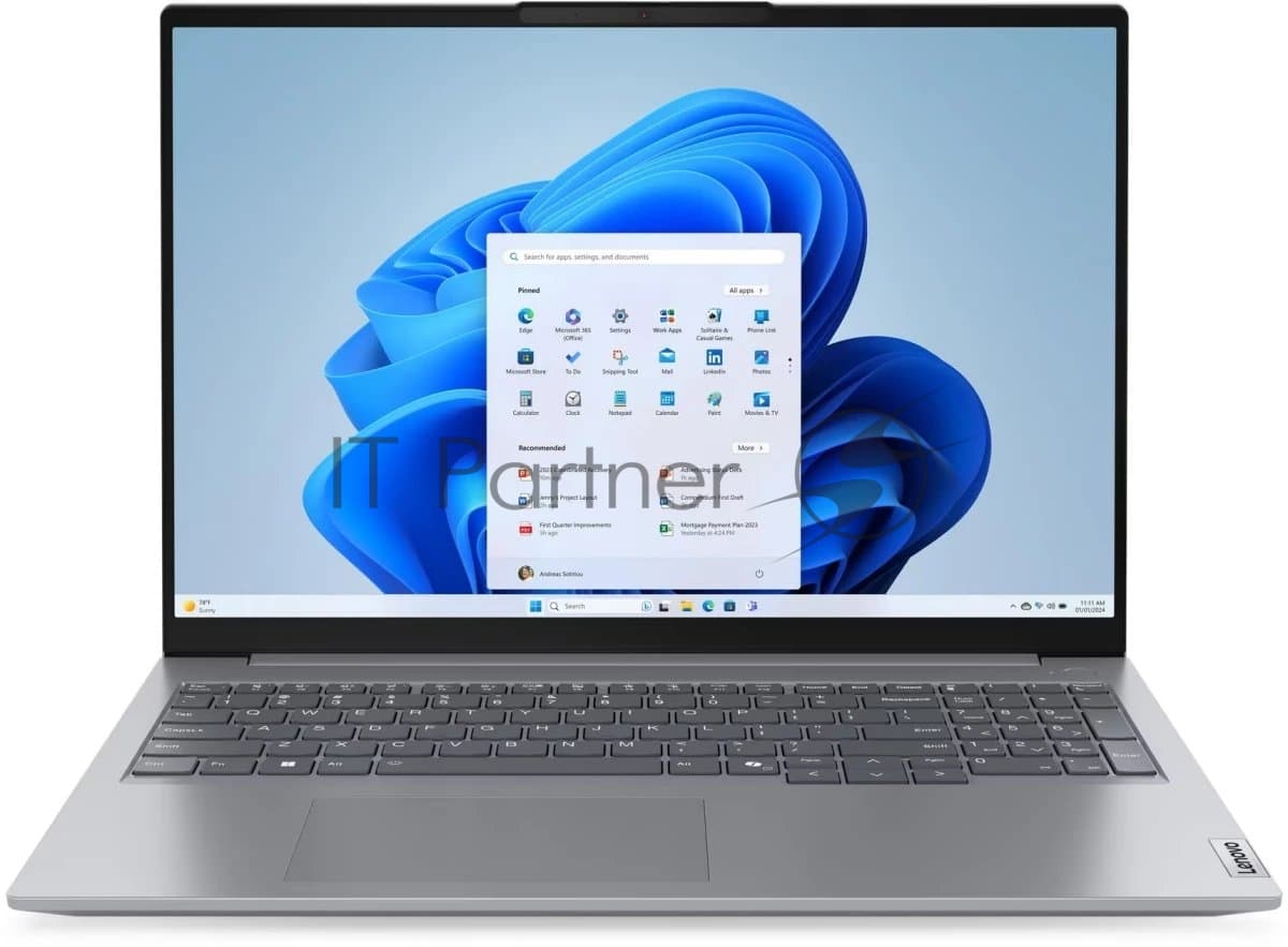 Lenovo Ноутбук Lenovo ThinkBook 16 G7 ARP/16"/IPS/AMD Ryzen 7 8745H/16Gb/512Gb/SSD/AMD Radeon 780M/Windows 11 Home/серый/1.7kg
