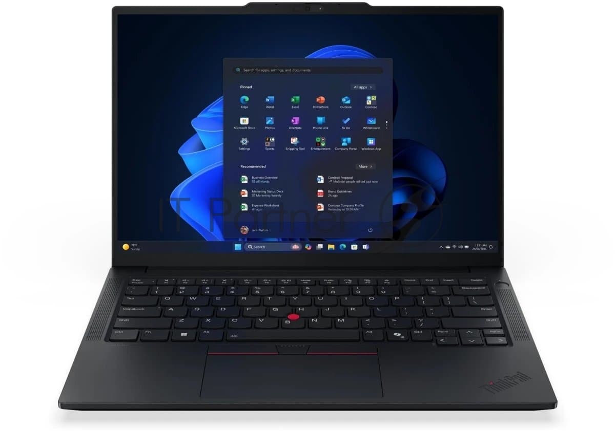 Lenovo Ноутбук Lenovo ThinkPad E14 Gen 7/14"/IPS/AMD Ryzen 5 220/16Gb/512Gb/SSD/AMD Radeon 740M/Без ОС/черный/1.41kg
