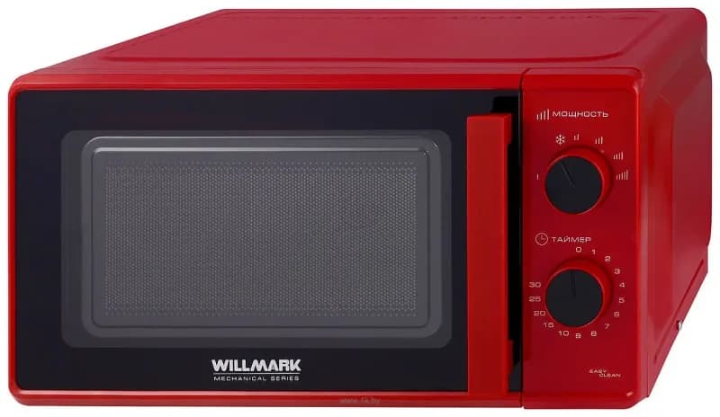 Микроволновая печь WILLMARK WMO-203GMR (20л,700Вт, механич.ПУ, ручка д/л откр.дв,6 ур.мощн.,красная) — фото 2