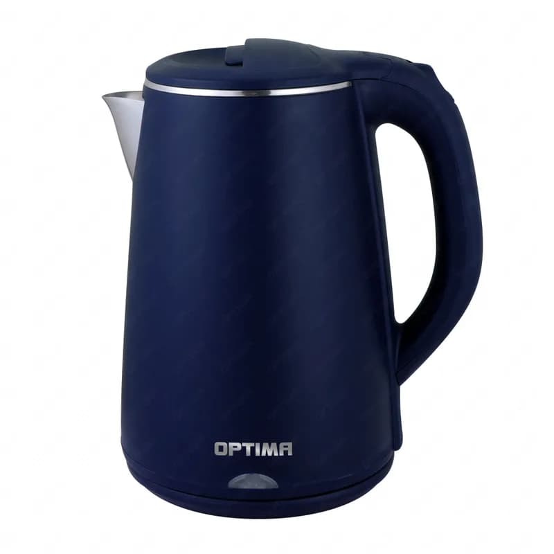 Чайник эл. OPTIMA EK-2002PS (2.0л, двойные стенки, эффект термоса, пов. на 360 град., 2000Вт) (Синий) — фото 2