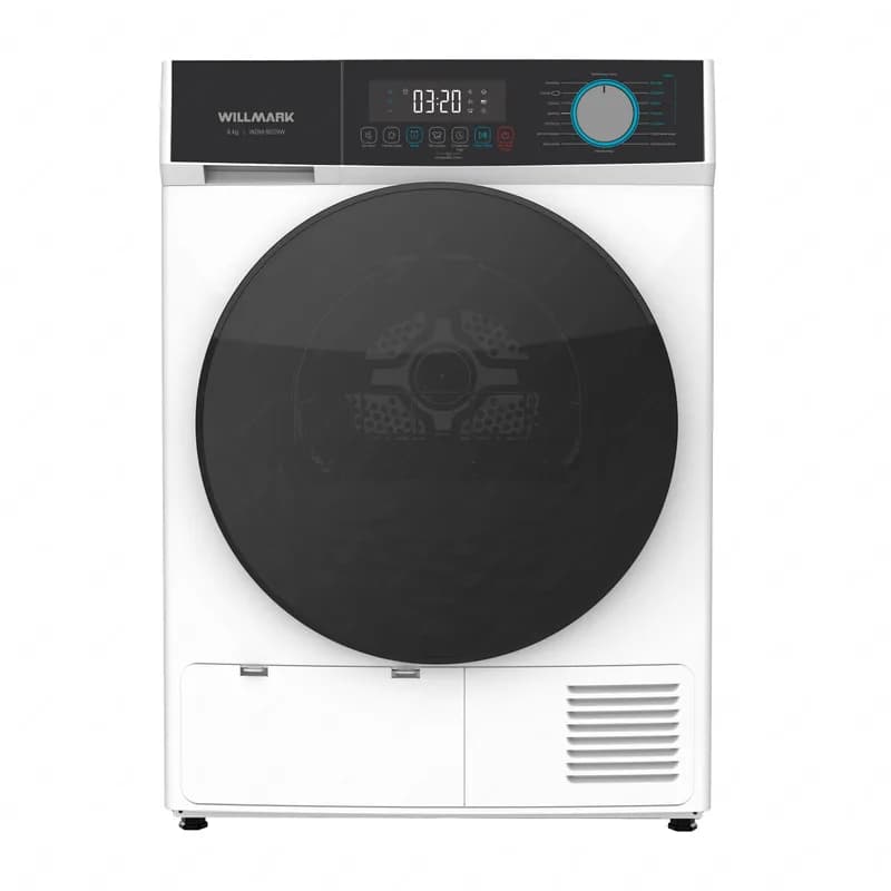 Сушильная машина WILLMARK WDM-8029W (8кг,тепл. нас.,16 реж., диспл.,сенсор.,А+,подкл.к сливу, бел.)