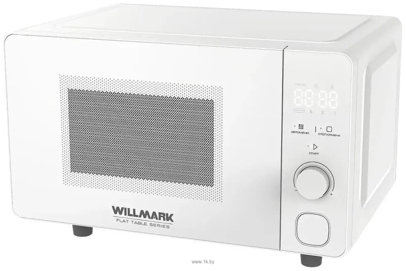 Микроволновая печь WILLMARK WMO-206SWF (20л,700Вт,бесповоротный стол,электр.ПУ,авторазмороз,белый) — фото 2