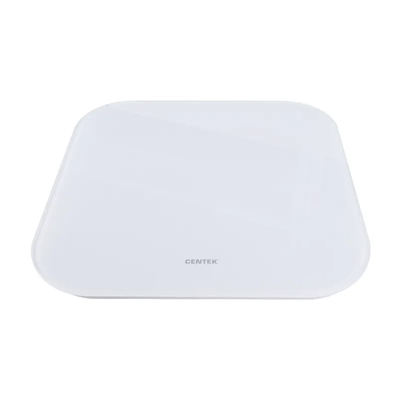 Весы напольные Centek CT-2442 LED WHITE электронные шаг 0,1кг/фунт, LCD 65x28, размер 26х26см — фото 2