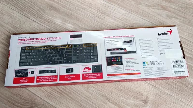 Клавиатура Genius SlimStar 126, белая, USB — фото 3