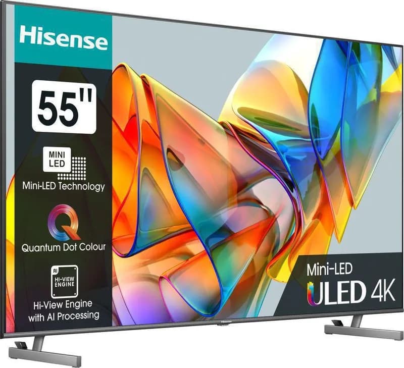 Телевизор 55" Hisense 55U6KQ, MiniLED, 4K Ultra HD, темно-серый, СМАРТ ТВ, VIDAA — фото 2