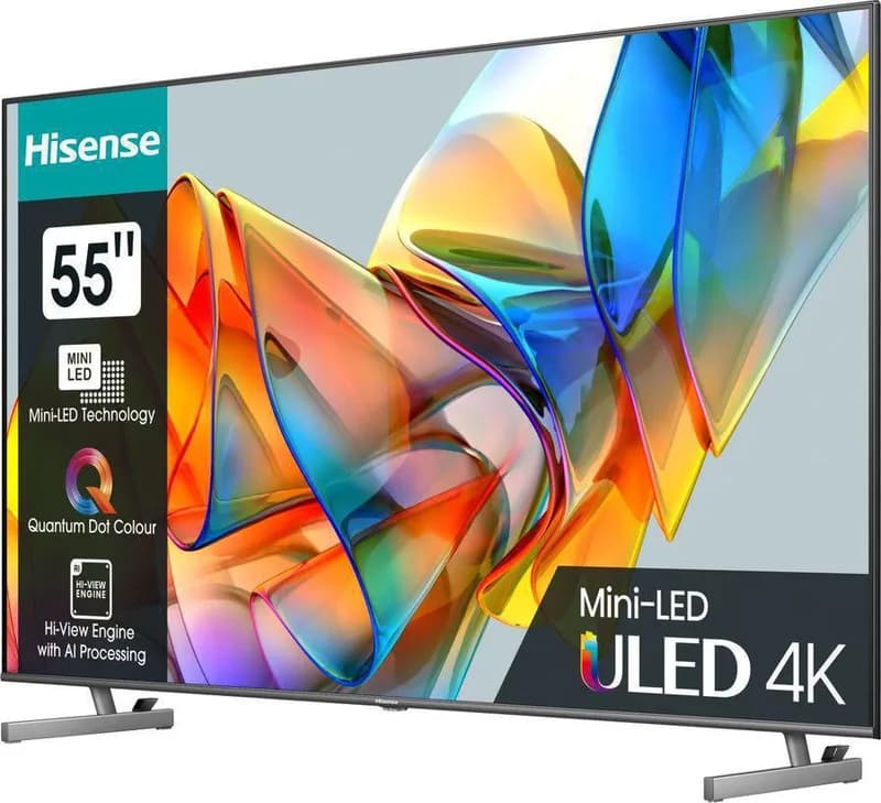 Телевизор 55" Hisense 55U6KQ, MiniLED, 4K Ultra HD, темно-серый, СМАРТ ТВ, VIDAA — фото 3