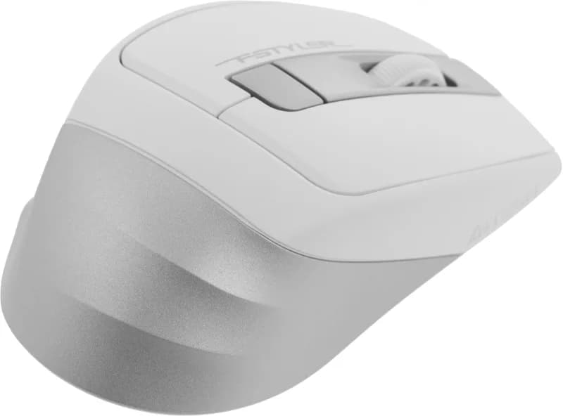 Мышь беспроводная A4Tech Fstyler FG35 серебристый/белый оптическая (2000dpi) USB (6but) — фото 2