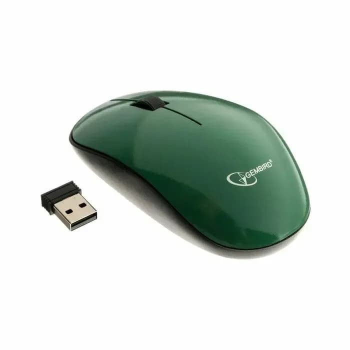Мышь беспроводная Gembird MUSW-111-GRN, 1200dpi, 2.4Ггц/10м, зеленая, 2 кн. + колесо-кн., USB — фото 2
