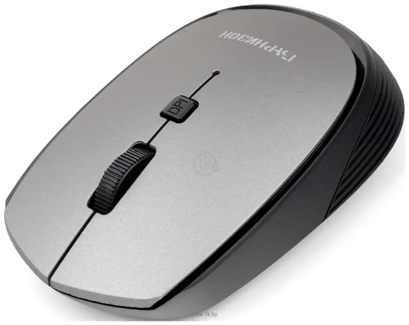 Мышь беспроводная Гарнизон GMW-550, 1000/1600dpi, 12.4Ггц/10м, серая, 3 кн. + колесо-кн., USB — фото 2