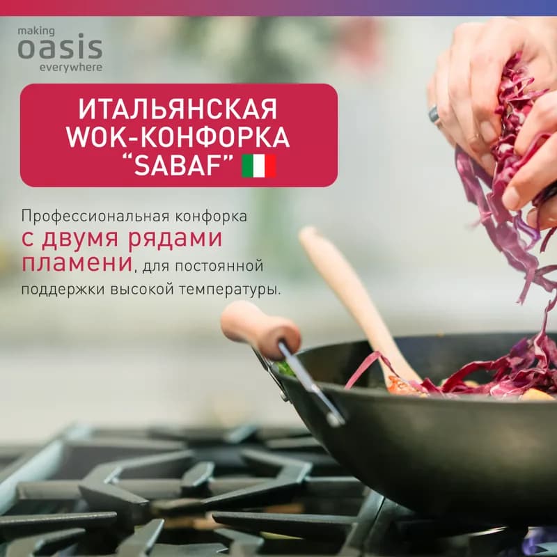 Варочная панель газовая Oasis P-MEND (313) домино, Нерж.сталь — фото 3