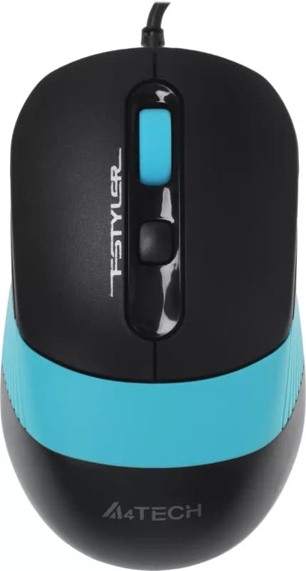 Мышь A4Tech Fstyler FM10 черный/синий оптическая (1600dpi) USB (3but)