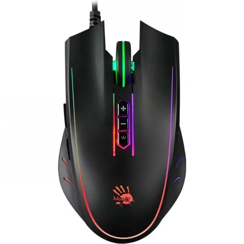 Игровая мышь проводная A4Tech Bloody Q81, 8 кнопок, подсветка, 3200 dpi, Curve