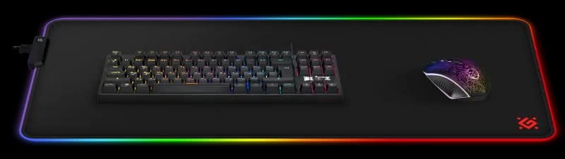 Коврик для мыши Defender Black XXL Light 780*300*4 мм, RGB [50009] — фото 5