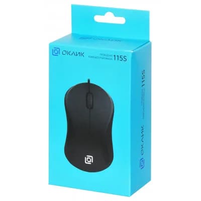 Мышь Oklick 115S, 1200dpi, черный, USB — фото 3