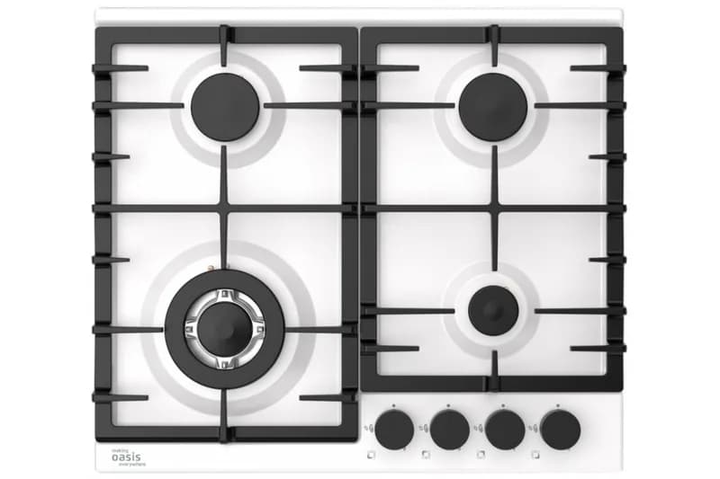 Варочная панель газовая Oasis P-MSE (313)  эмаль, белый Wok