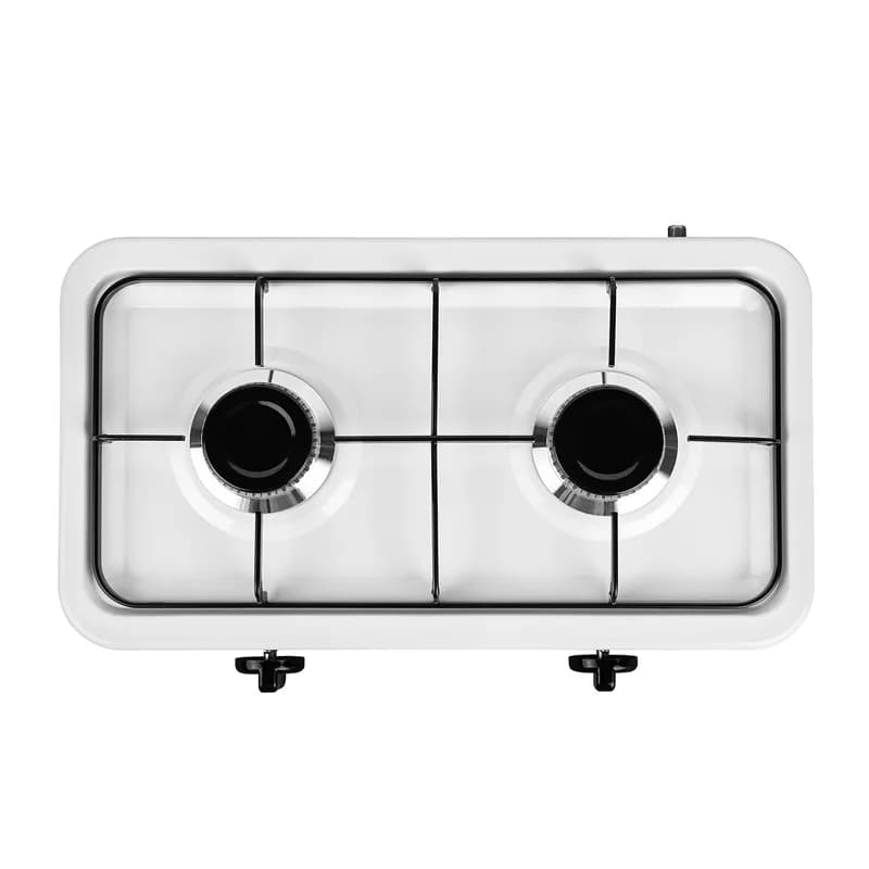Плита газовая Centek CT-1524 (белый), 2 конфорки, сменная форсунка баллон/магистраль — фото 4