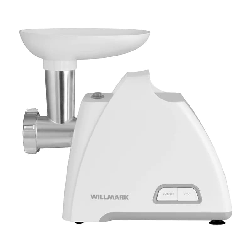 Электромясорубка WILLMARK WMG-2083W (2200Вт,2.5кг/мин, овощерез, 2 решётки.,реверс,гар.2 года,белый) — фото 2