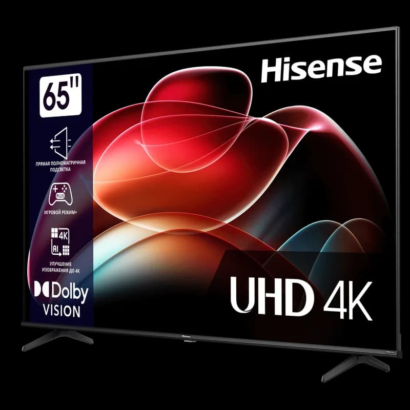 Телевизор 65" HISENSE 65A6K Smart,VIDAA,UHD,4K,Wi-Fi,с голосовым управлением,безрамочный — фото 3